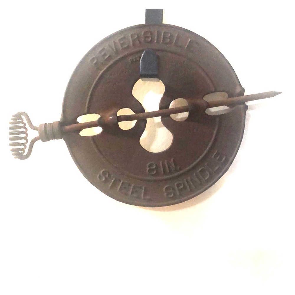 American made antique cast-iron flue damper